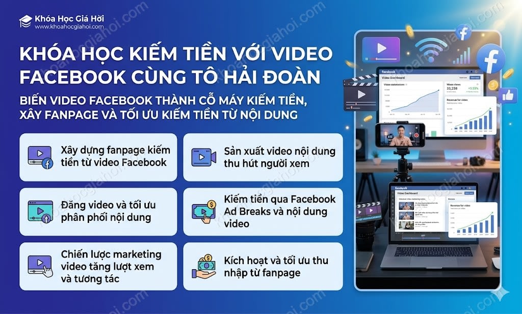 Khóa Học Kiếm Tiền Với Video Facebook Cùng Tô Hải Đoàn Khóa Học Kiếm Tiền Với Video Facebook Cùng Tô Hải Đoàn