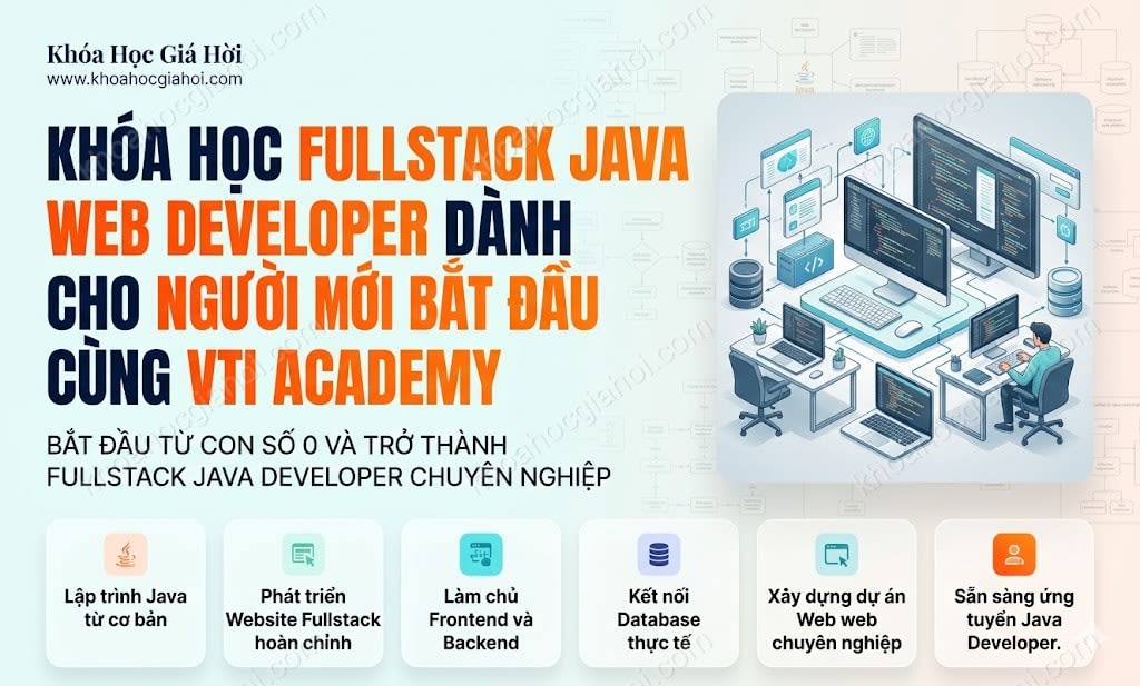 Khóa Học Fullstack Java Web Developer Dành Cho Người Mới Bắt Đầu Cùng Vti Academy