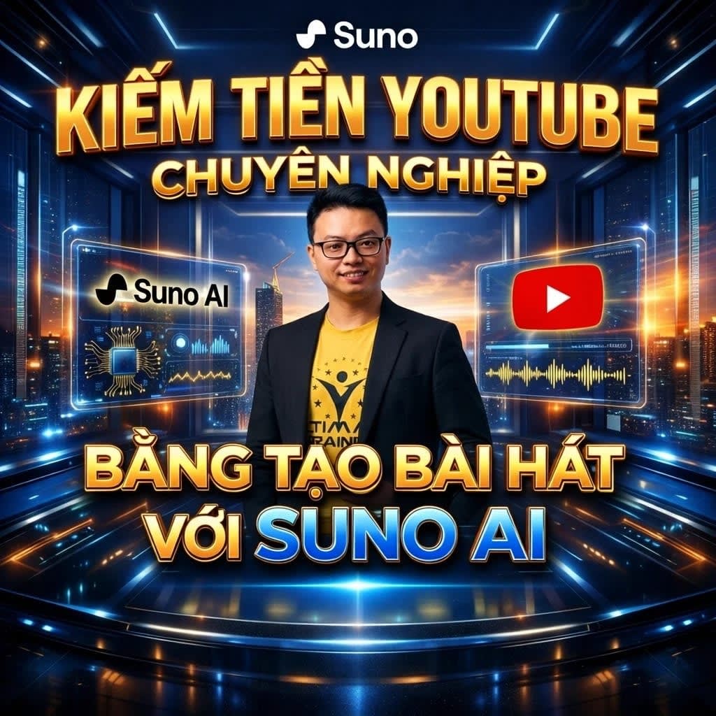 Khóa Học Kiếm Tiền YouTube Bằng Tạo Bài Hát Với Suno AI