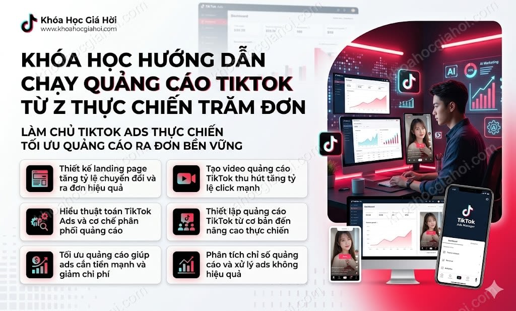 Khóa Học Hướng Dẫn Chạy Quảng Cáo Tiktok Từ A - Z Thực Chiến Trăm Đơn