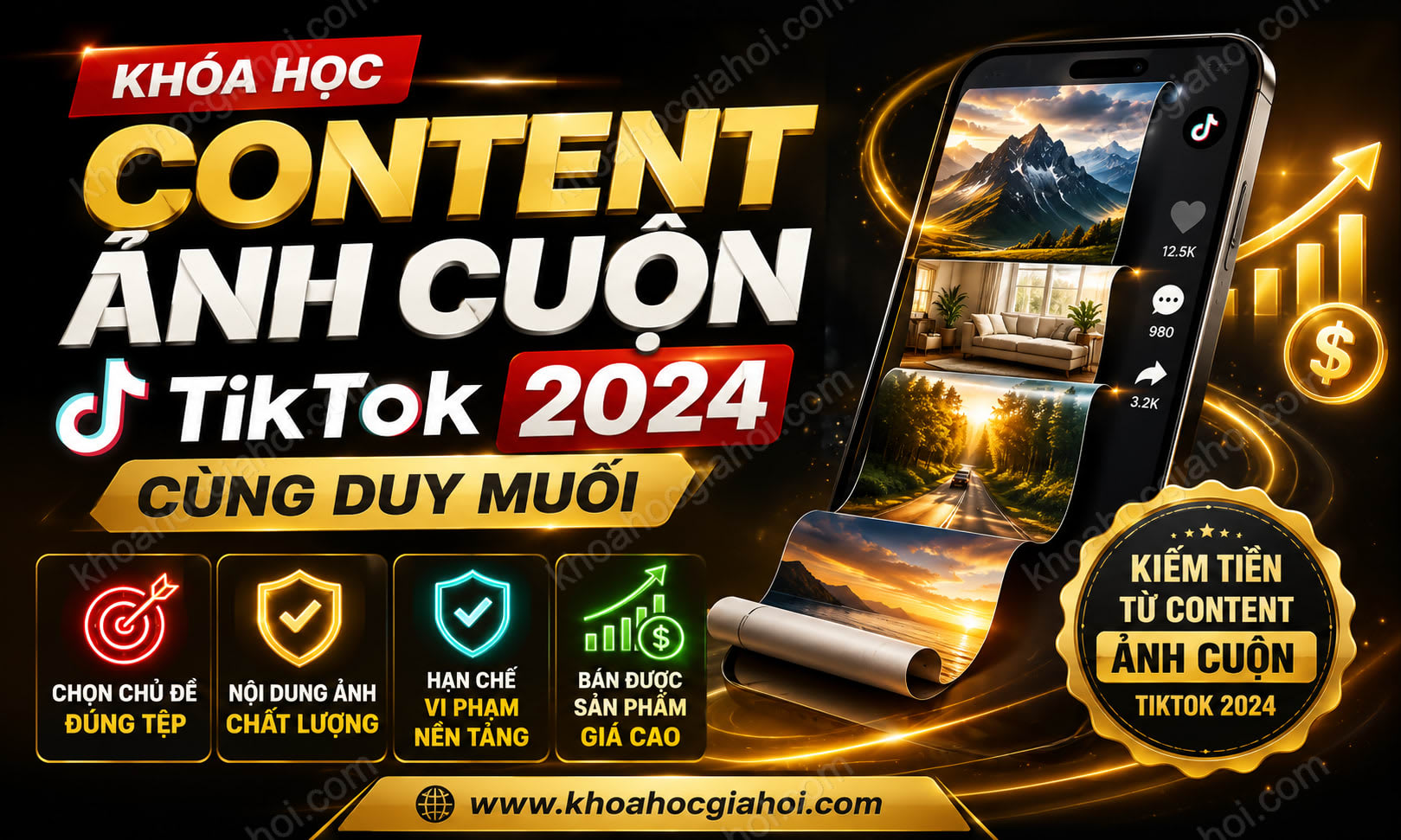 Khóa Học Content Ảnh Cuộn Tiktok 2024 Cùng Duy Muối