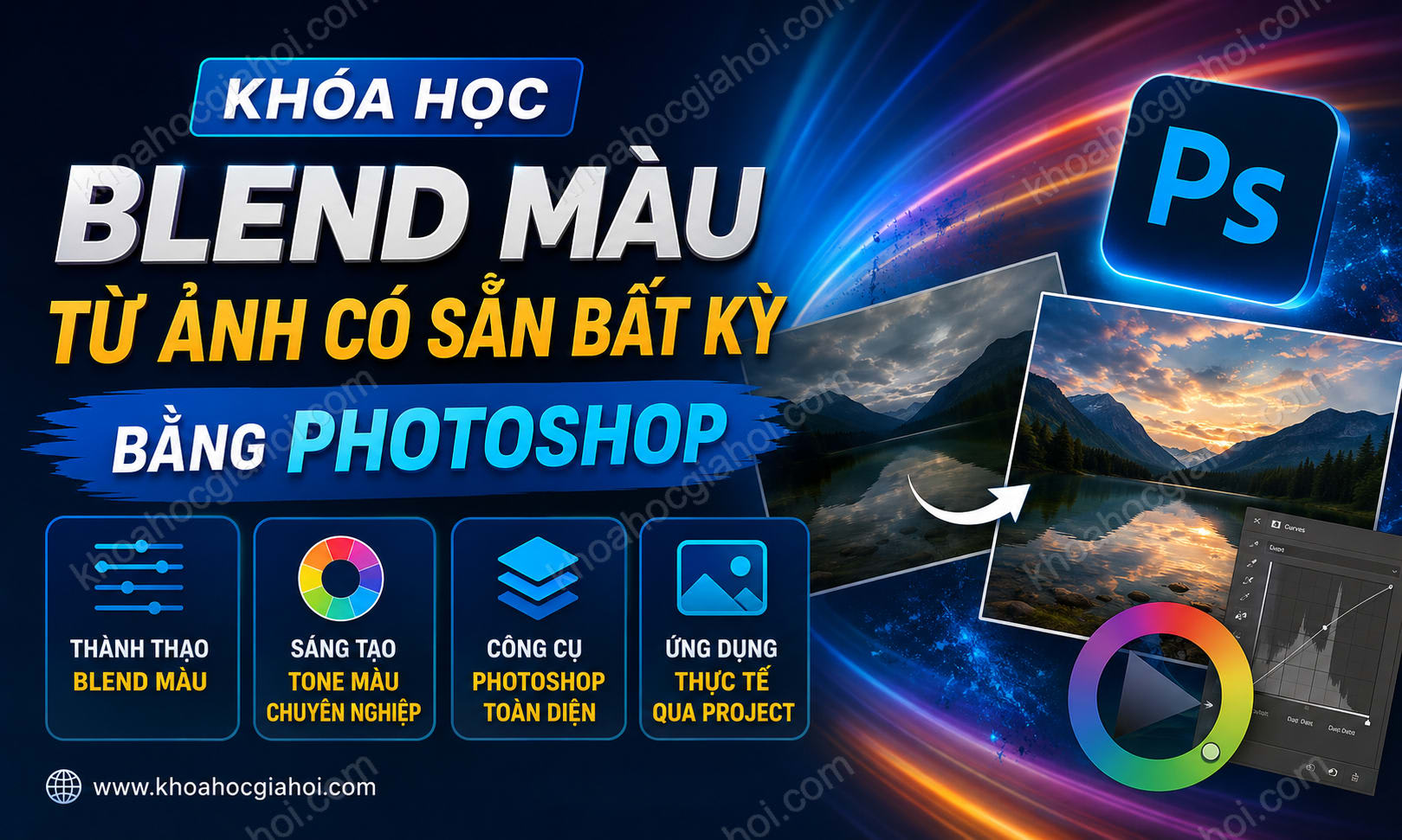 Khóa Học Blend Màu Từ Ảnh Có Sẵn Bất Kỳ Bằng Photoshop