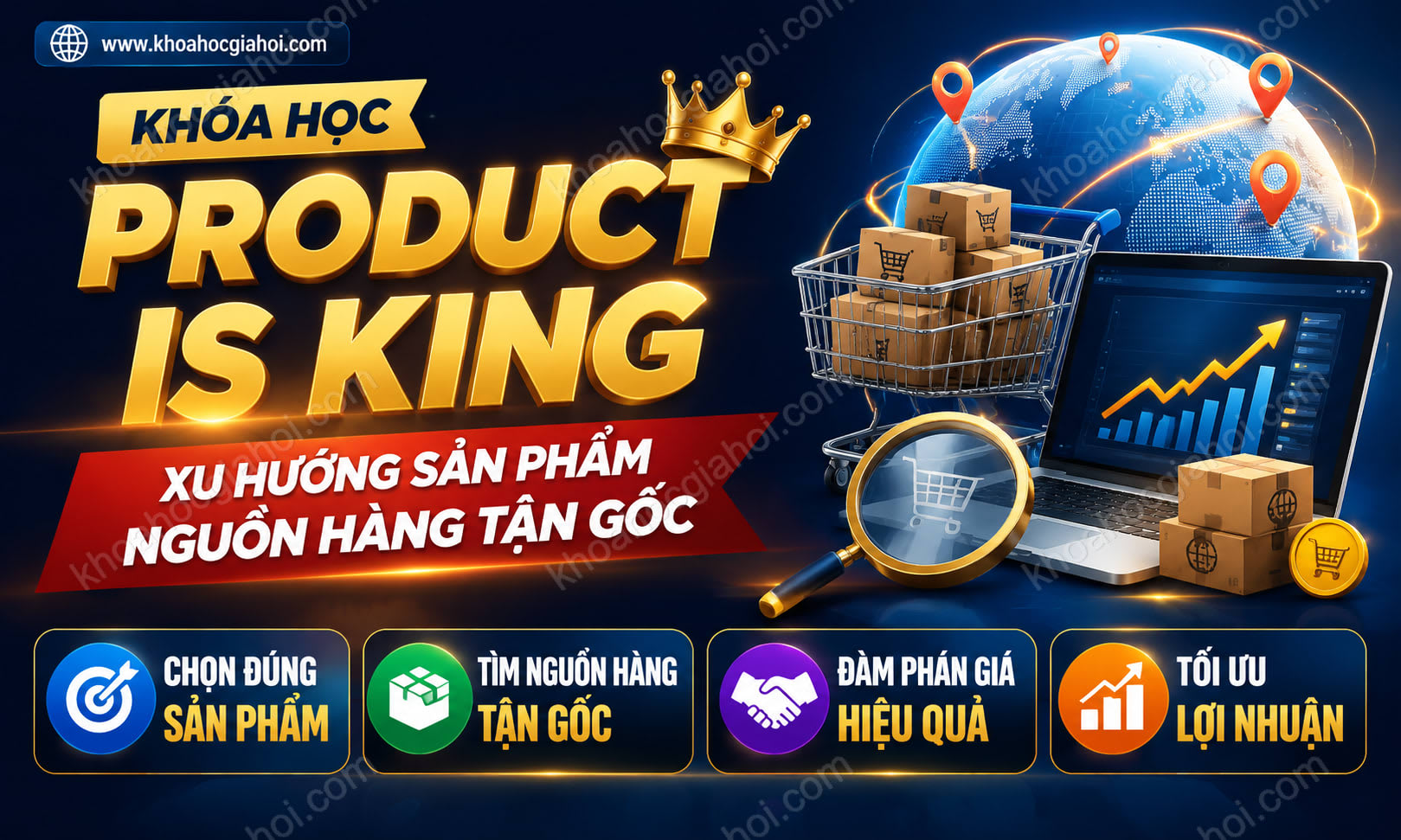 Khóa Học Product Is King – Xu Hướng Sản Phẩm Nguồn Hàng Tận Gốc