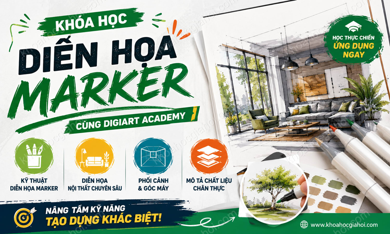 Khóa Học Diễn Họa Marker Cùng Digiart Academy