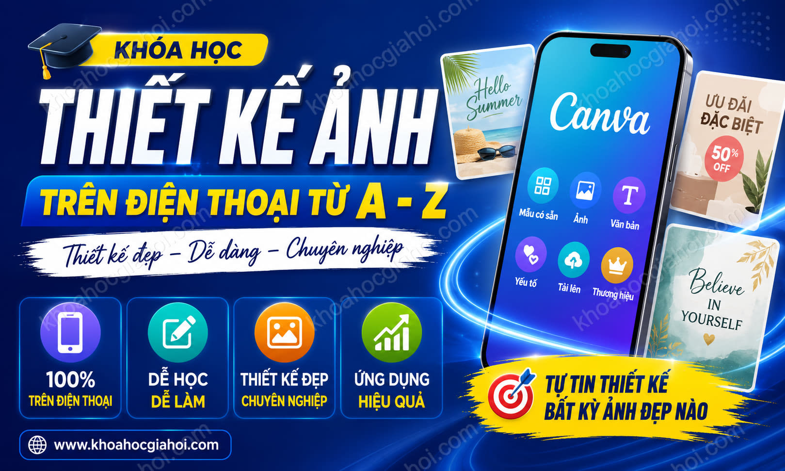 Khóa Học Thiết Kế Ảnh Trên Điện Thoại Từ A - Z