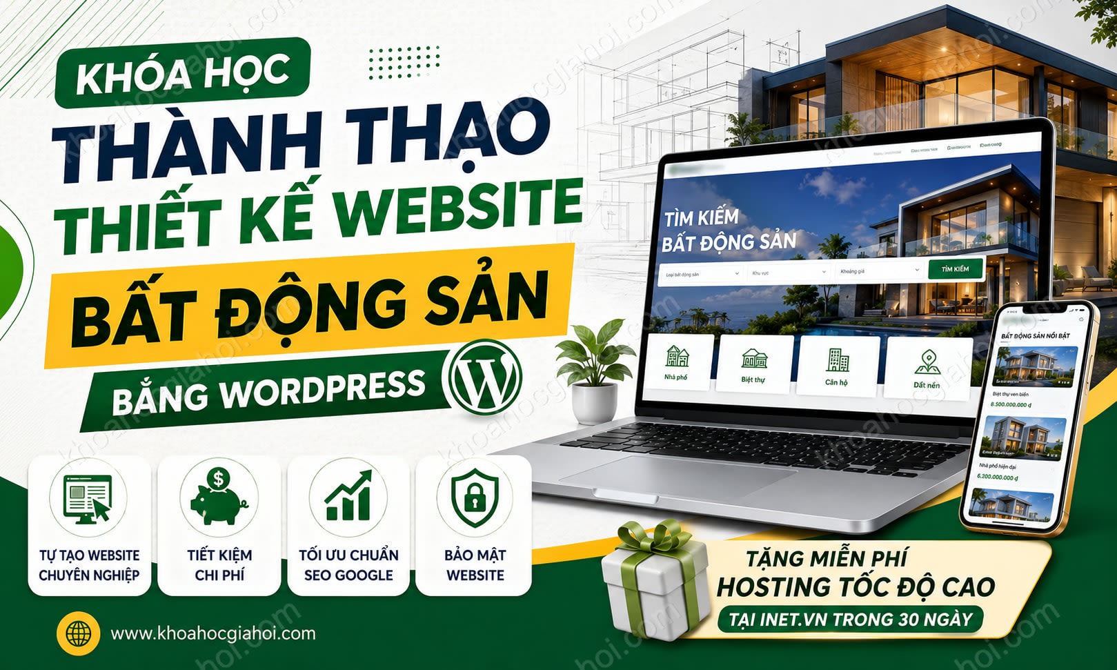 Khóa Học Thành Thạo Thiết Kế Website Bất Động Sản Bằng Wordpress