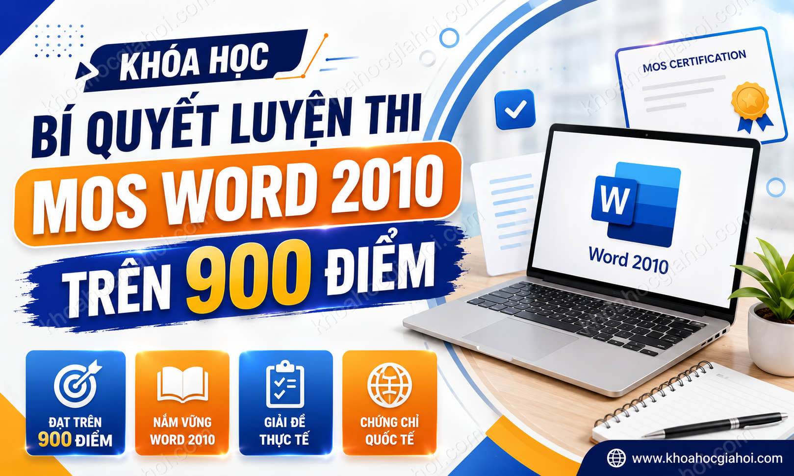 Khóa Học Bí Quyết Luyện Thi Mos Word 2010 Trên 900 Điểm