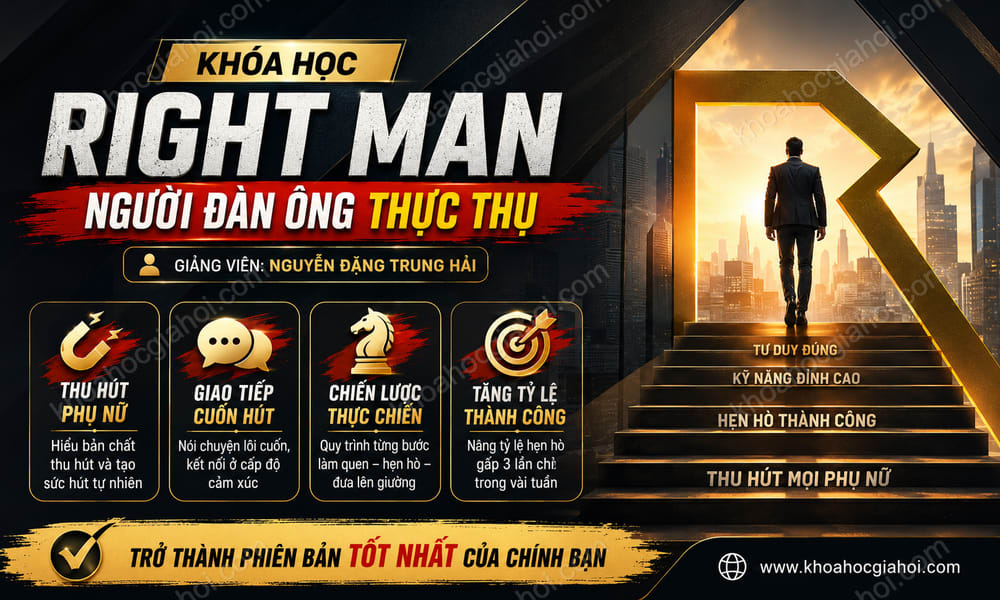 Khóa học RIGHT MAN – Người Đàn Ông Thực Thụ Nguyễn Đặng Trung Hải