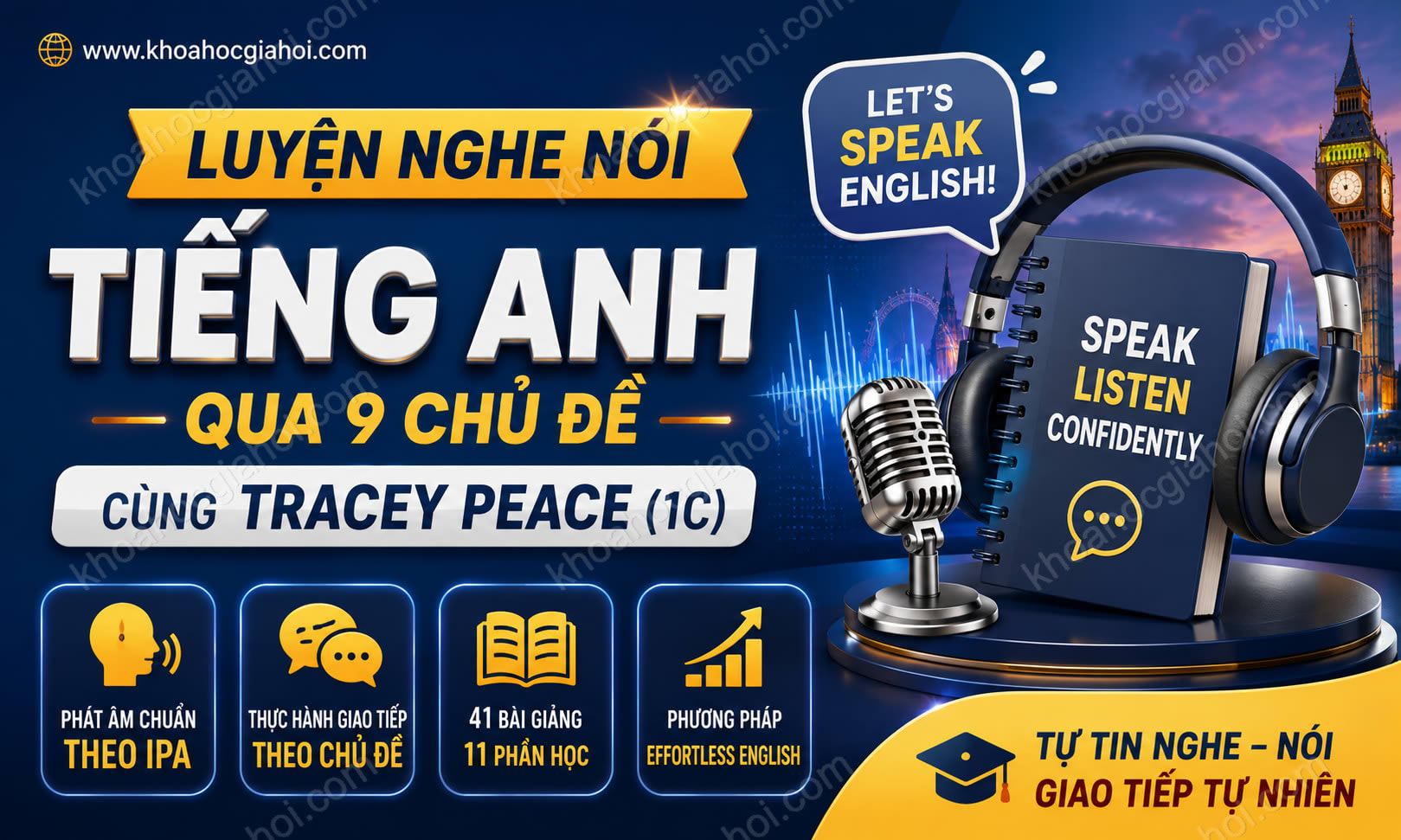 Khóa Học Luyện Nghe Nói Tiếng Anh Qua 9 Chủ Đề Cùng Tracey Peace (1c)