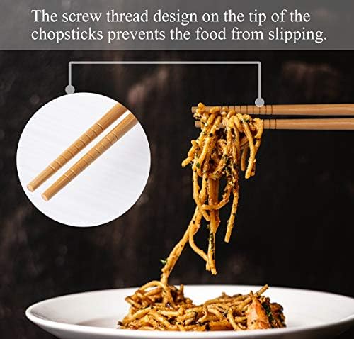 Vue 4 de Baguettes Japonaises Reutilisable Bambou