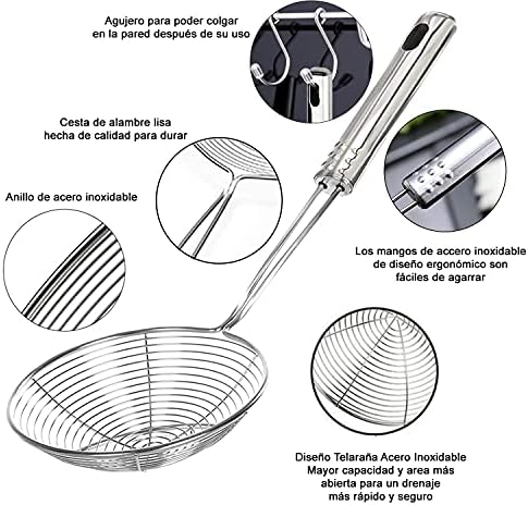 Vue 3 de Ecumoire Araignee En Acier
