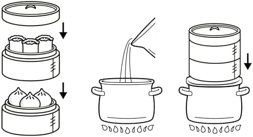 Vue 3 de Panier Vapeur En Bambou