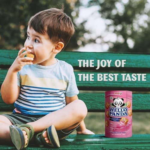 Vue 2 de Meiji Bonjour Panda Fraise
