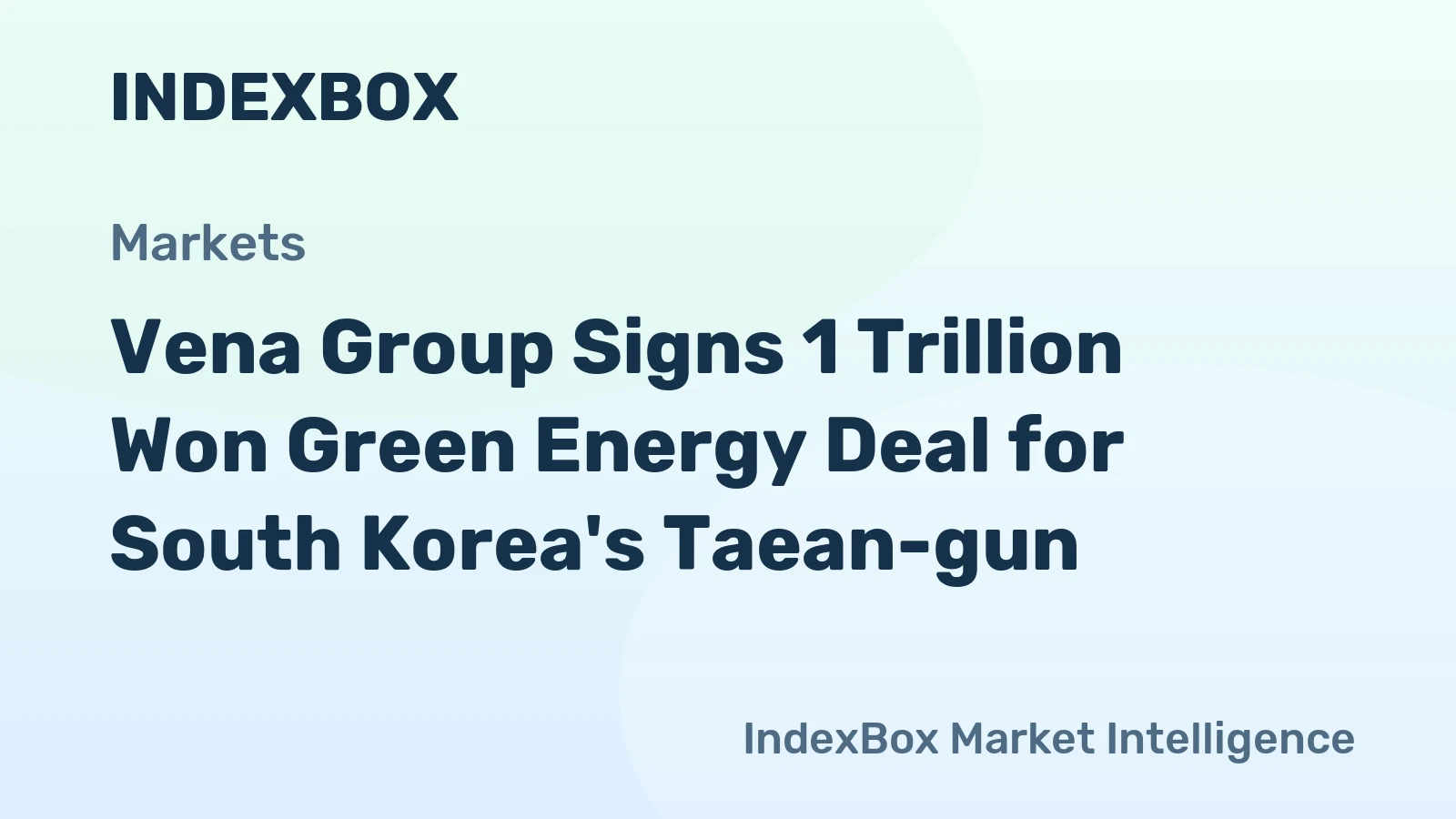 Vena Group Targets 2030 Deployment of Committed Capital in South Korea Renewables