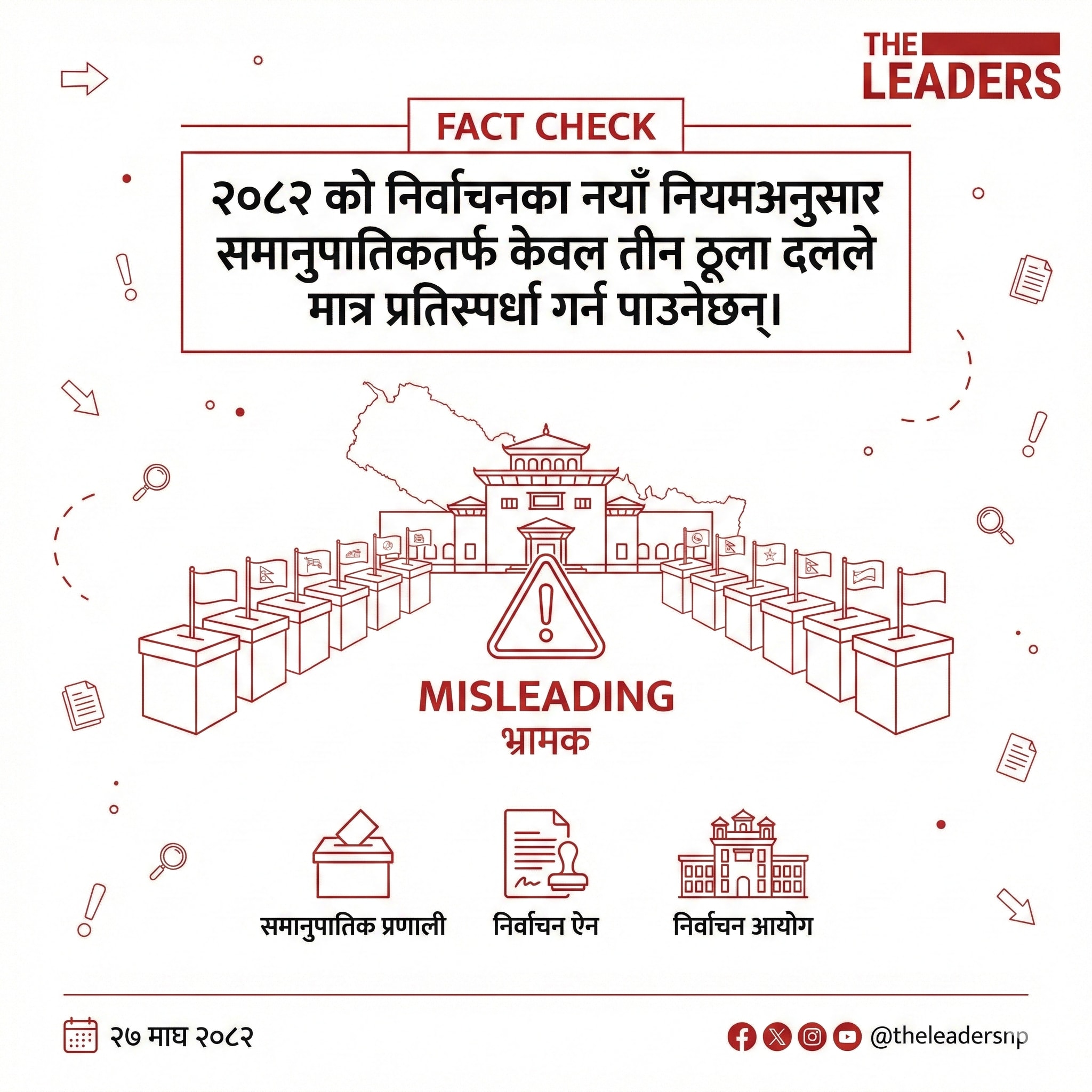 Under new rules for the 2026 elections, only the three largest parties will be allowed to contest the proportional representation ballot.