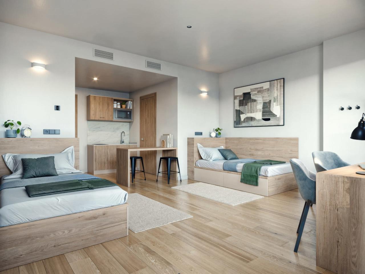 Twin room with bunk beds - State-funded in Barcelona 14