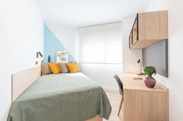 Single in apartment with terrace