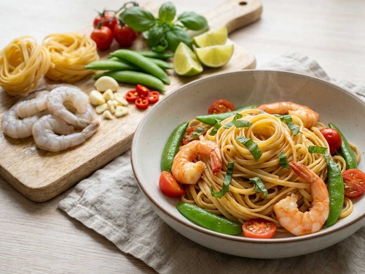 Chilli Prawn Linguine