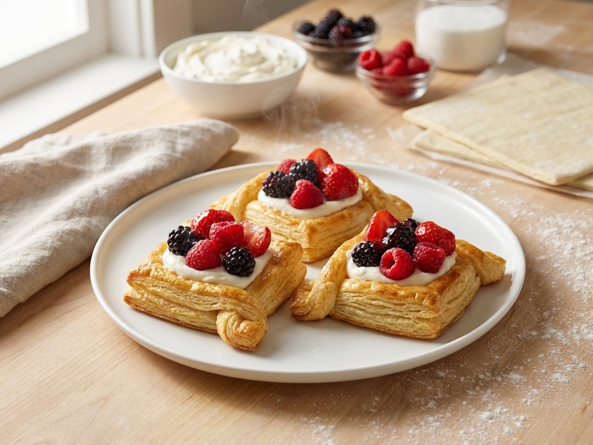 Fruit and Cream Cheese Breakfast Pastries