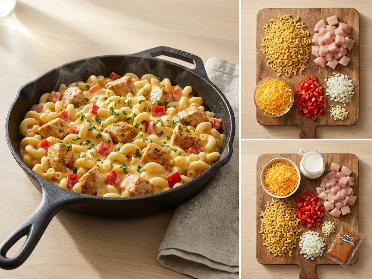 Chicken Fajita Mac and Cheese