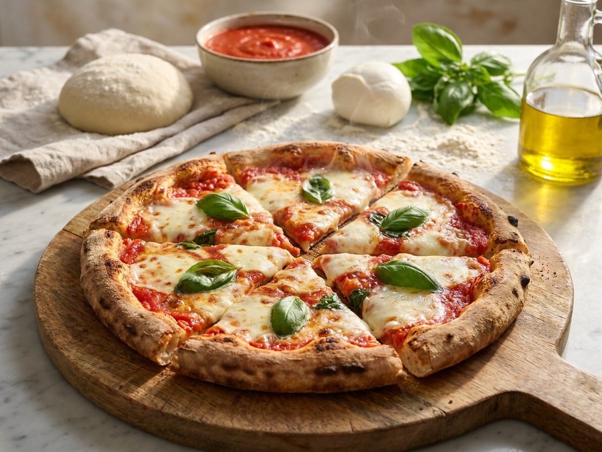 Homemade Margherita Pizza