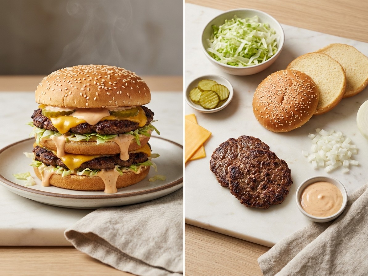 Homemade Big Mac Burgers