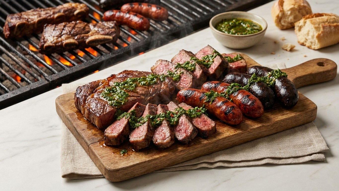 Argentine Asado (Wood-Fired Grilled Beef and Sausages)