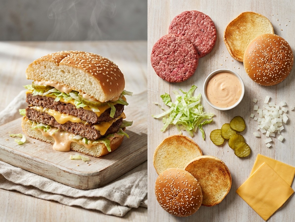 Homemade Big Mac Burgers