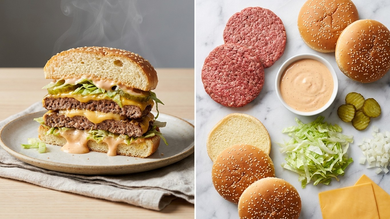 Homemade Big Mac Burgers