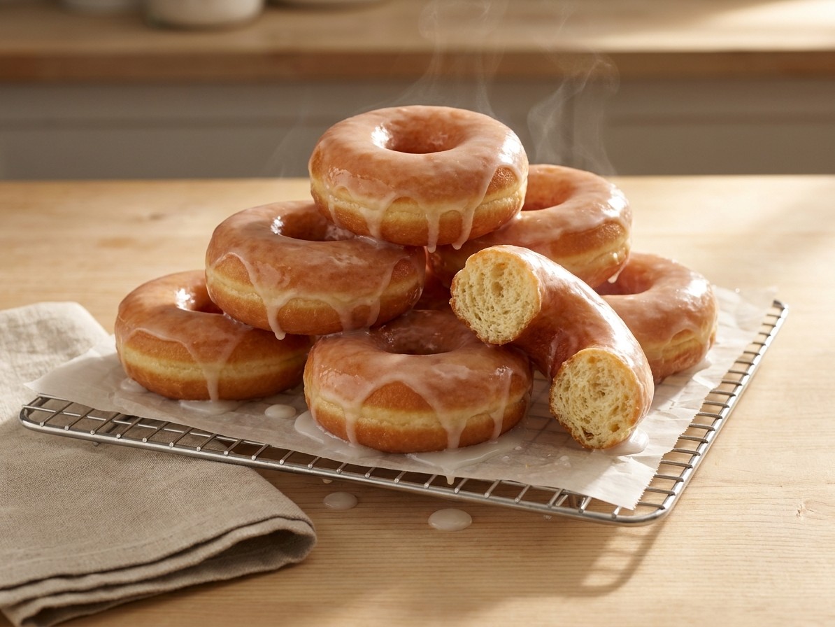 Copycat Krispy Kreme Glazed Donuts