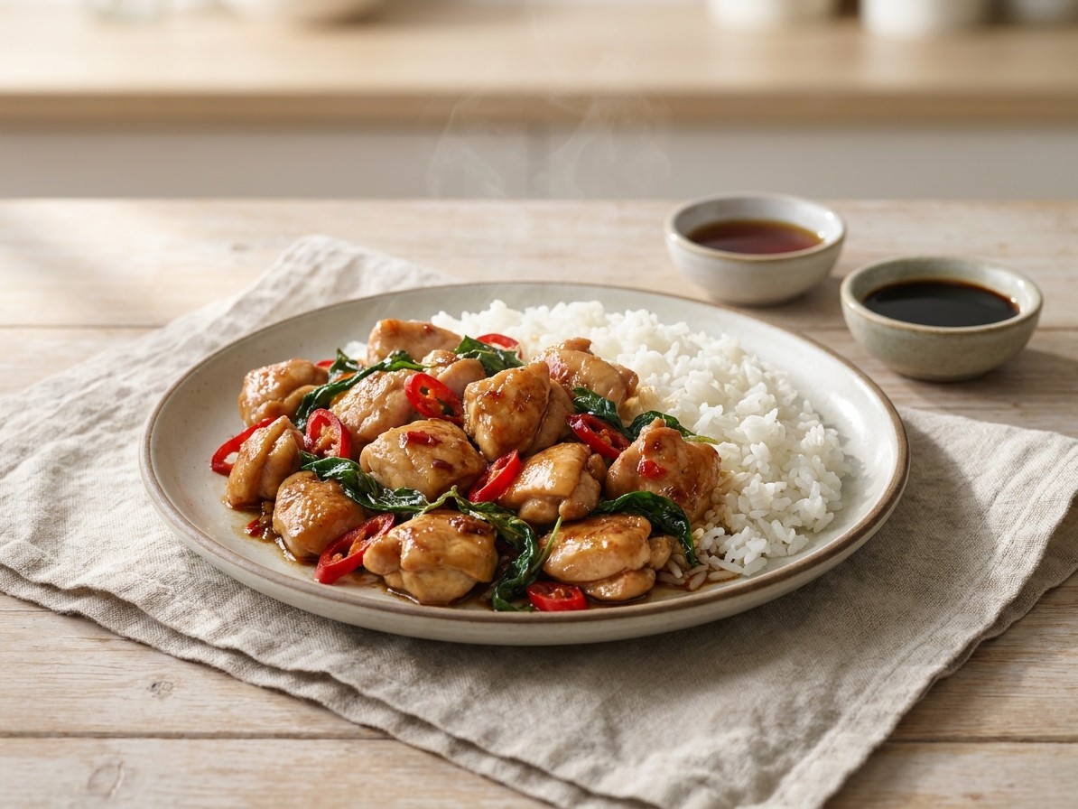 Thai Stir-Fried Chicken with Chillies and Basil