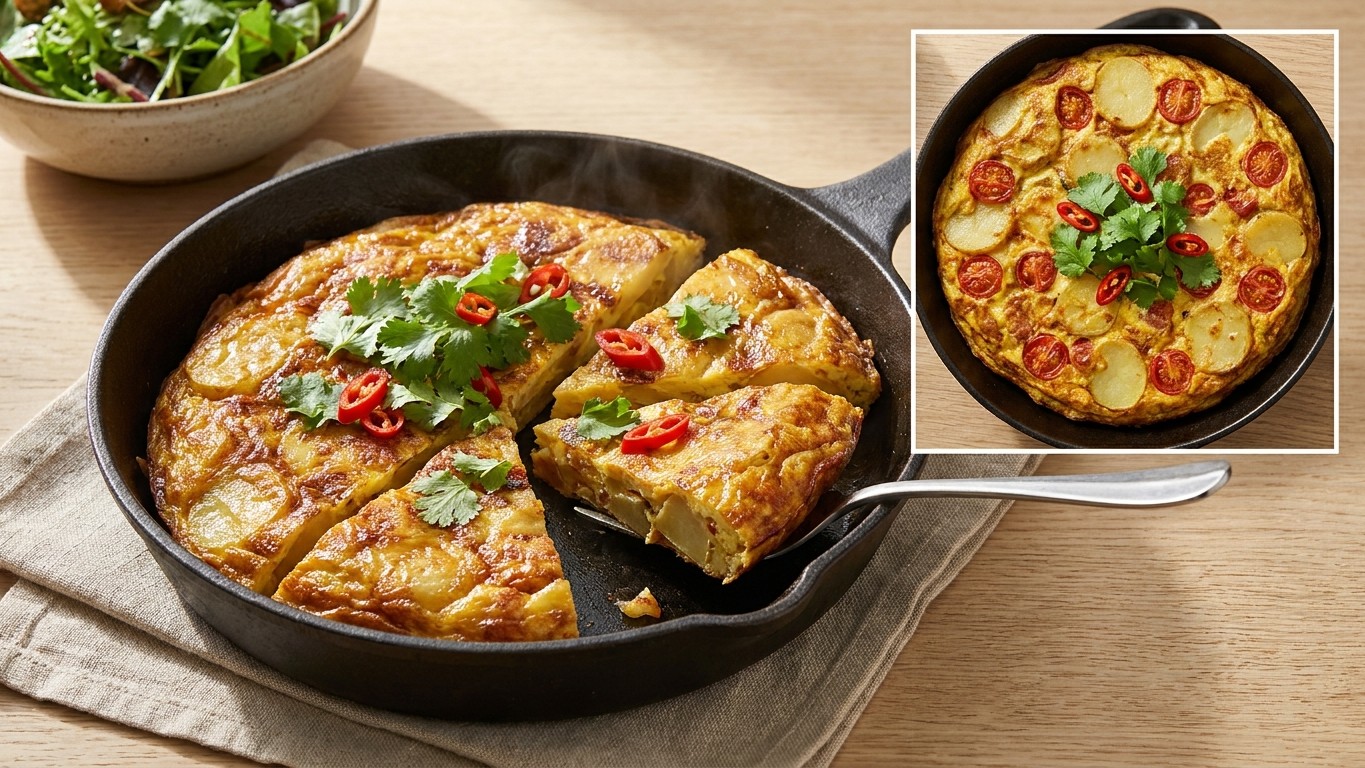 Spiced Potato and Tomato Tortilla