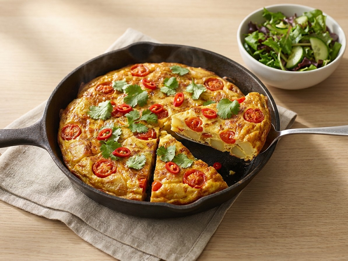Spiced Potato and Tomato Tortilla