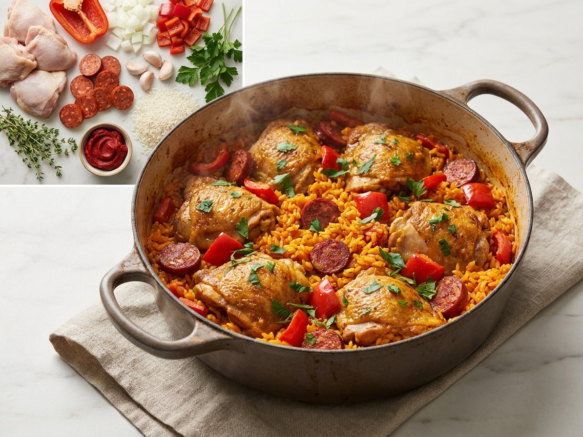 Chicken and Chorizo Rice Pot