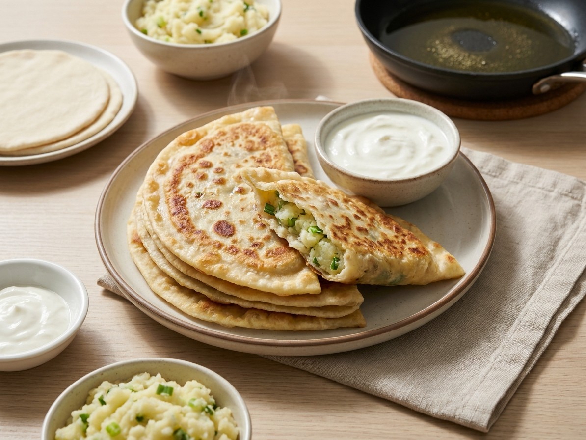 Afghan Bolani with Potato Filling