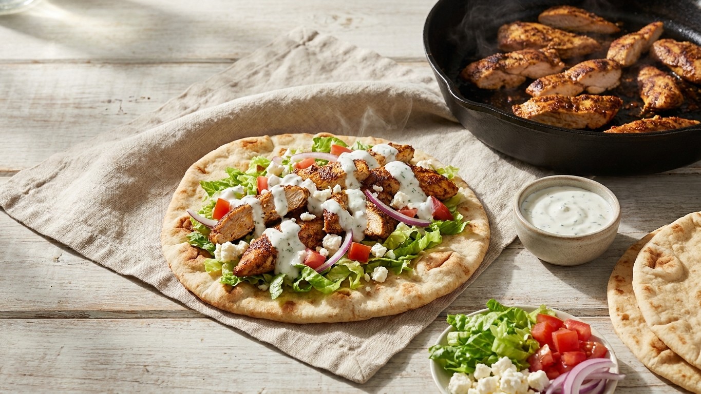 Chicken Shawarma with Garlic Herb Yogurt Sauce