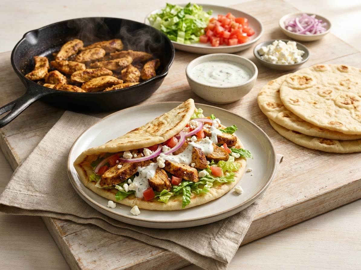 Chicken Shawarma with Garlic Herb Yogurt Sauce