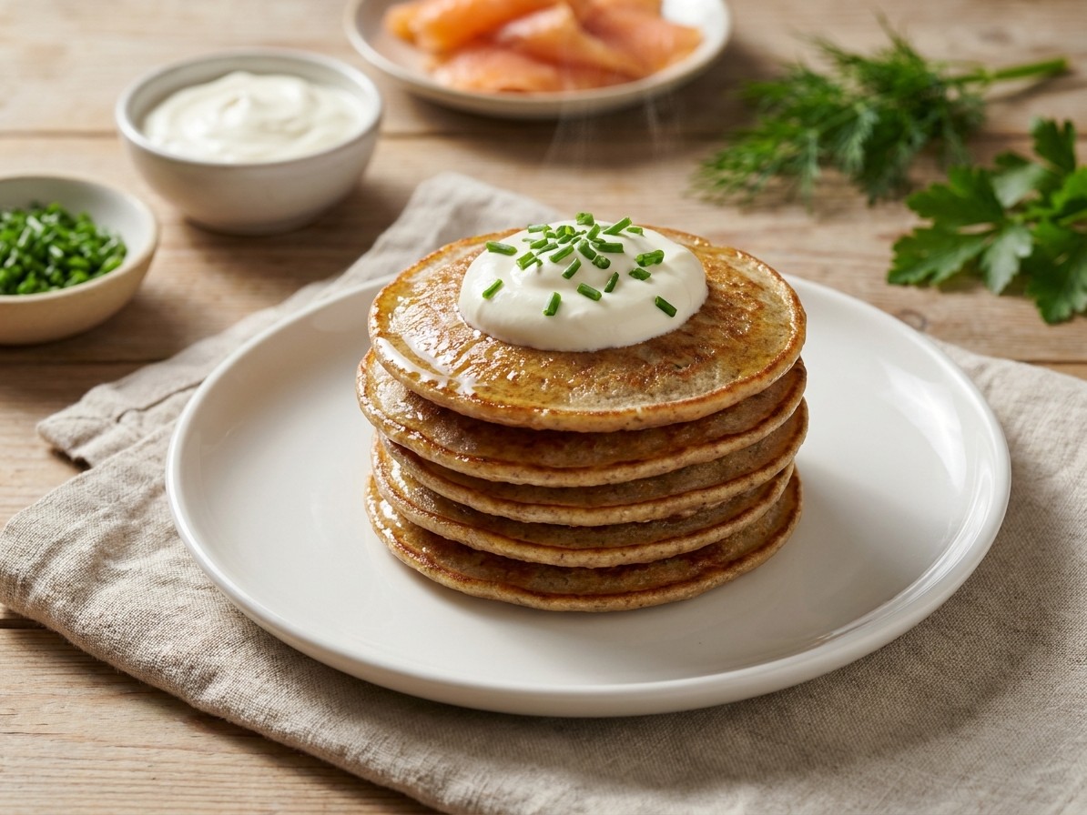 Russian Blini (Buckwheat Pancakes)