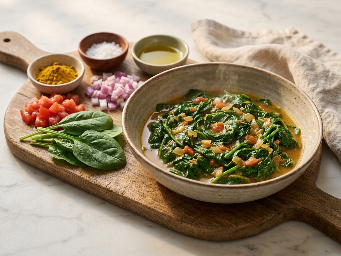 Botswana-Style Curried Spinach (Morogo)