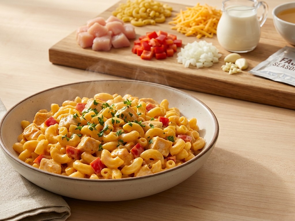 Chicken Fajita Mac and Cheese
