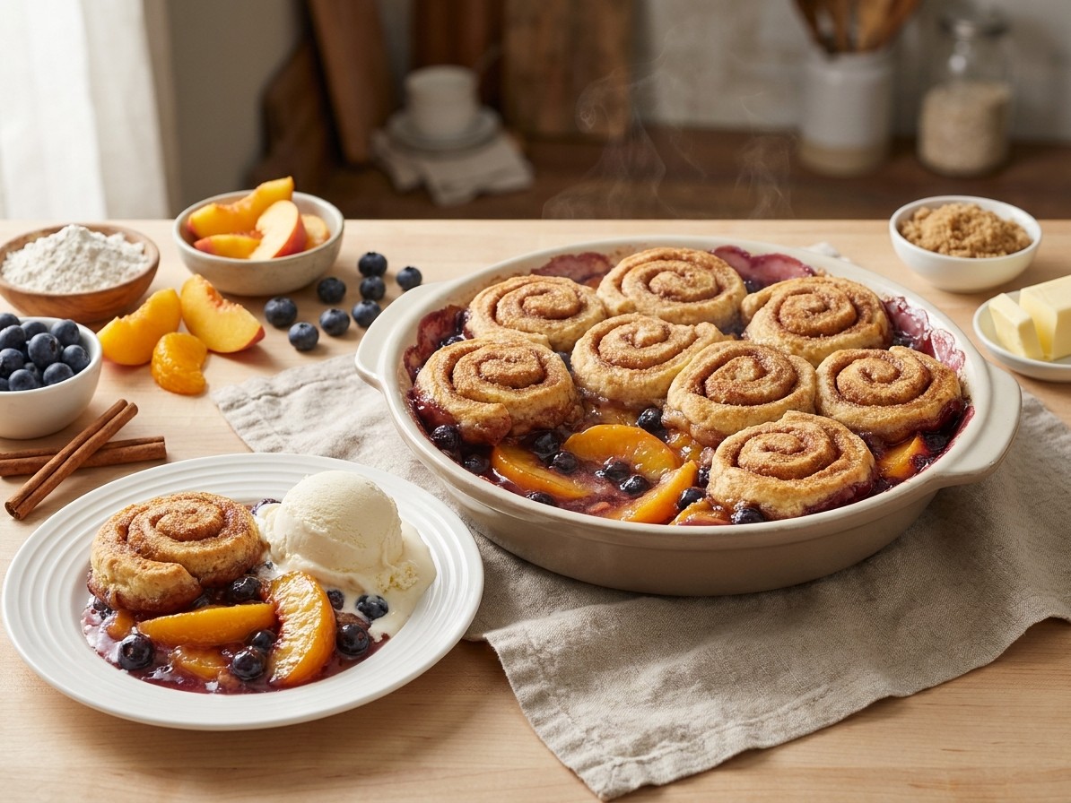 Peach and Blueberry Grunt