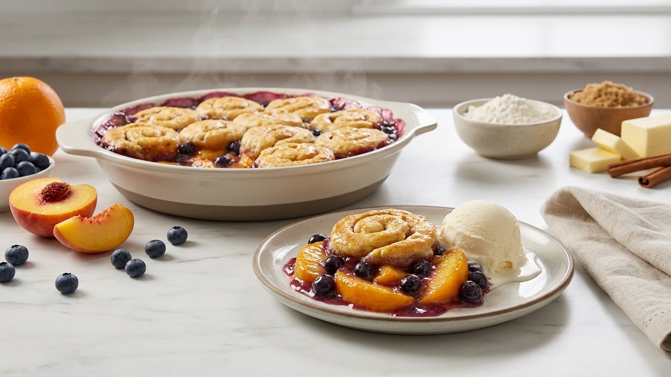 Peach and Blueberry Grunt