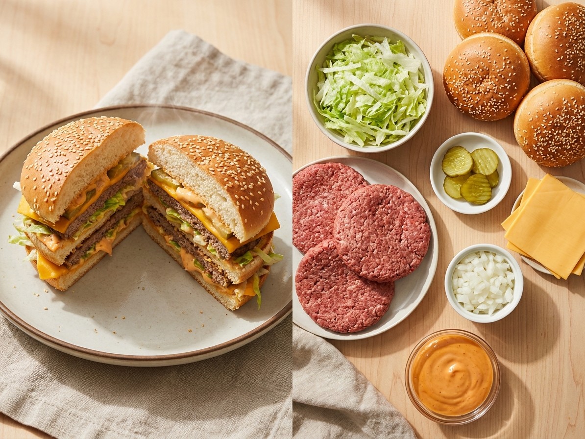 Homemade Big Mac Burgers