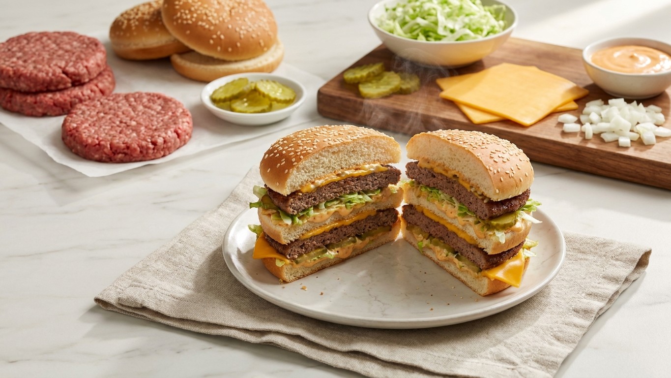 Homemade Big Mac Burgers