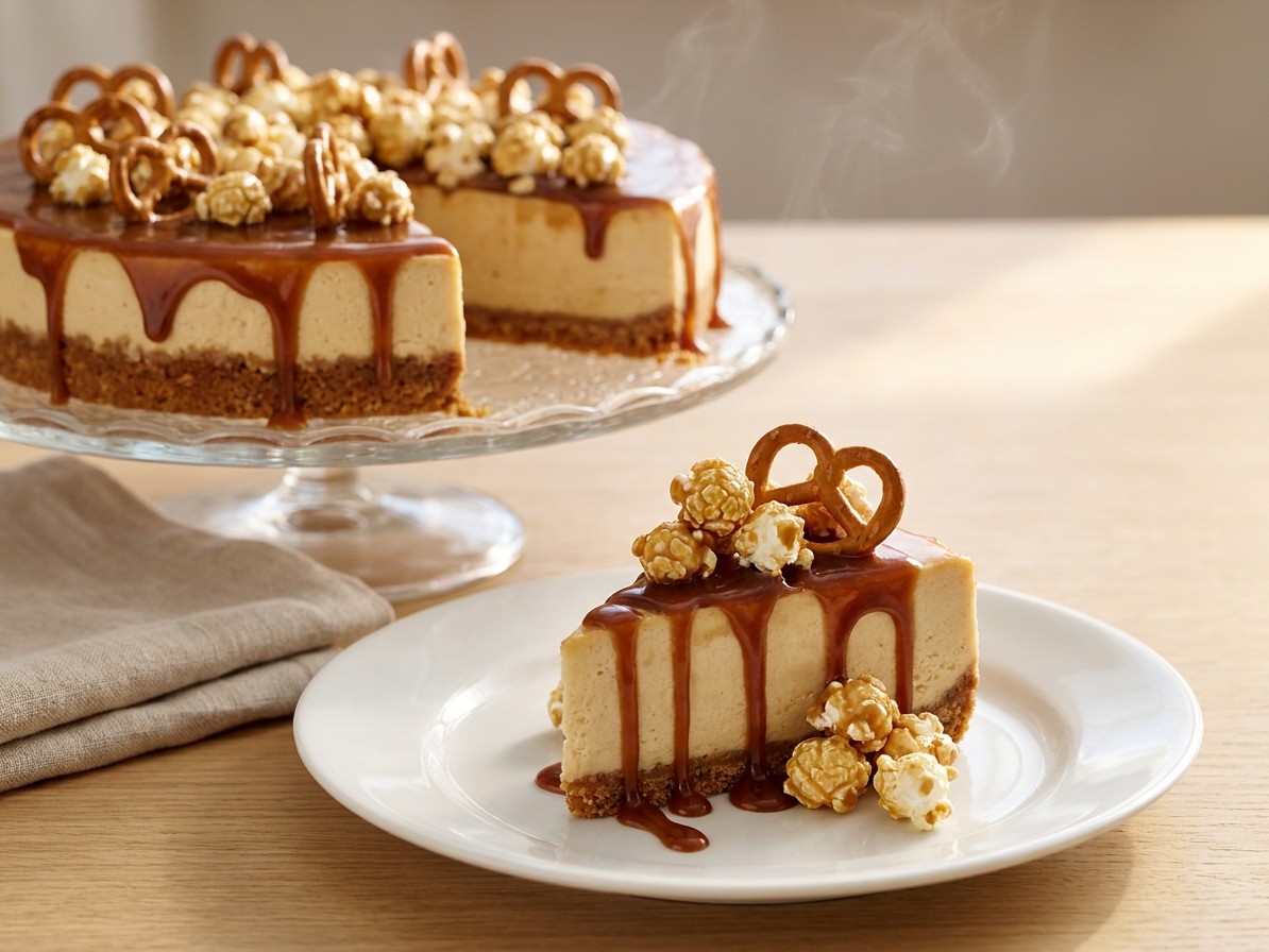 No-Bake Salted Caramel Cheesecake