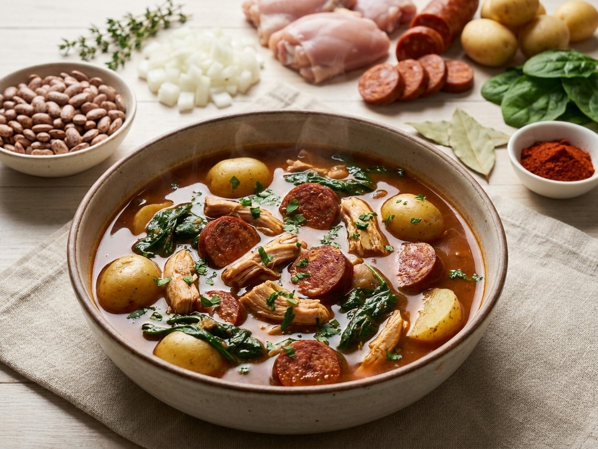 Spanish Beans with Chicken and Chorizo