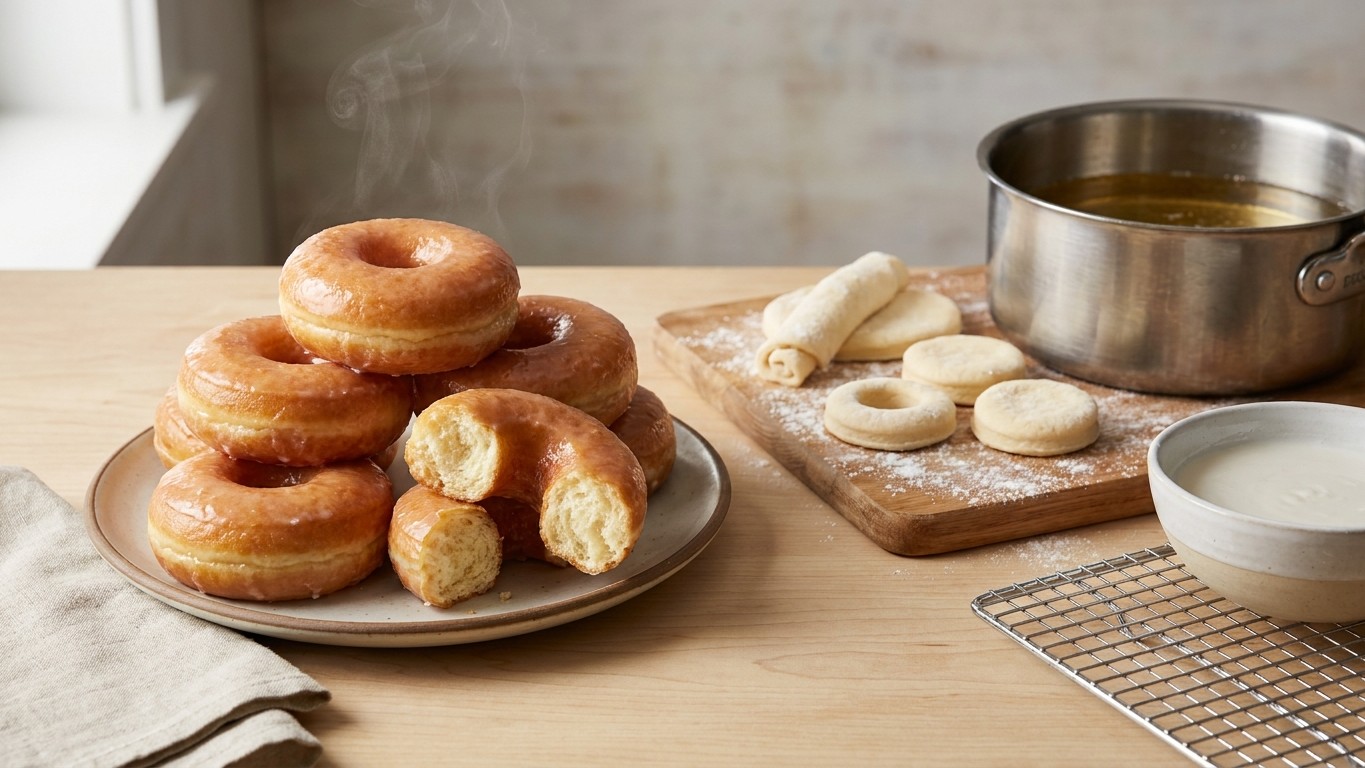 Copycat Krispy Kreme Glazed Donuts