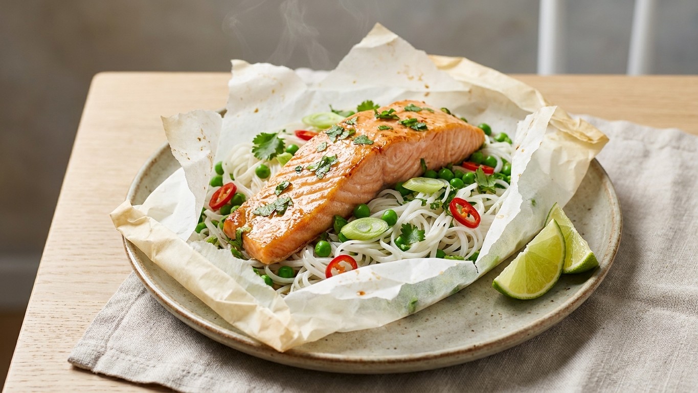 Salmon Noodle Parcels