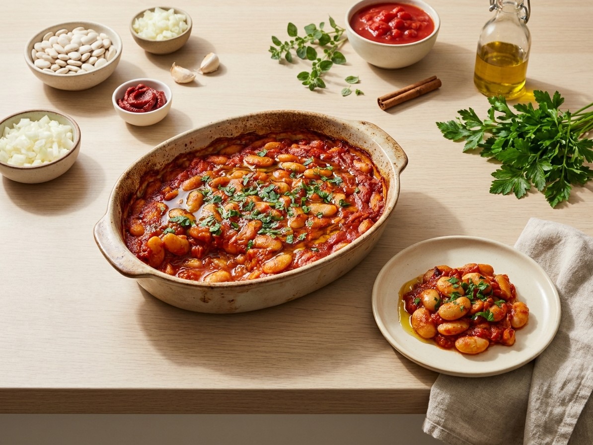 Greek Baked Butter Beans (Gigantes Plaki)