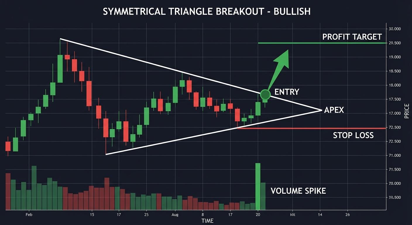 Symmetrical Triangle Pattern visual chart 1